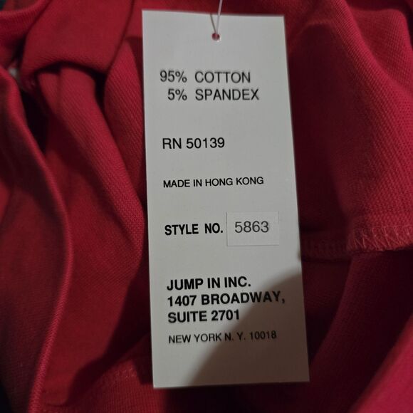 NWT Jump In Pink Cropped Short Sleeve V-neck Top Stretch Size Medium - Picture 4 of 5